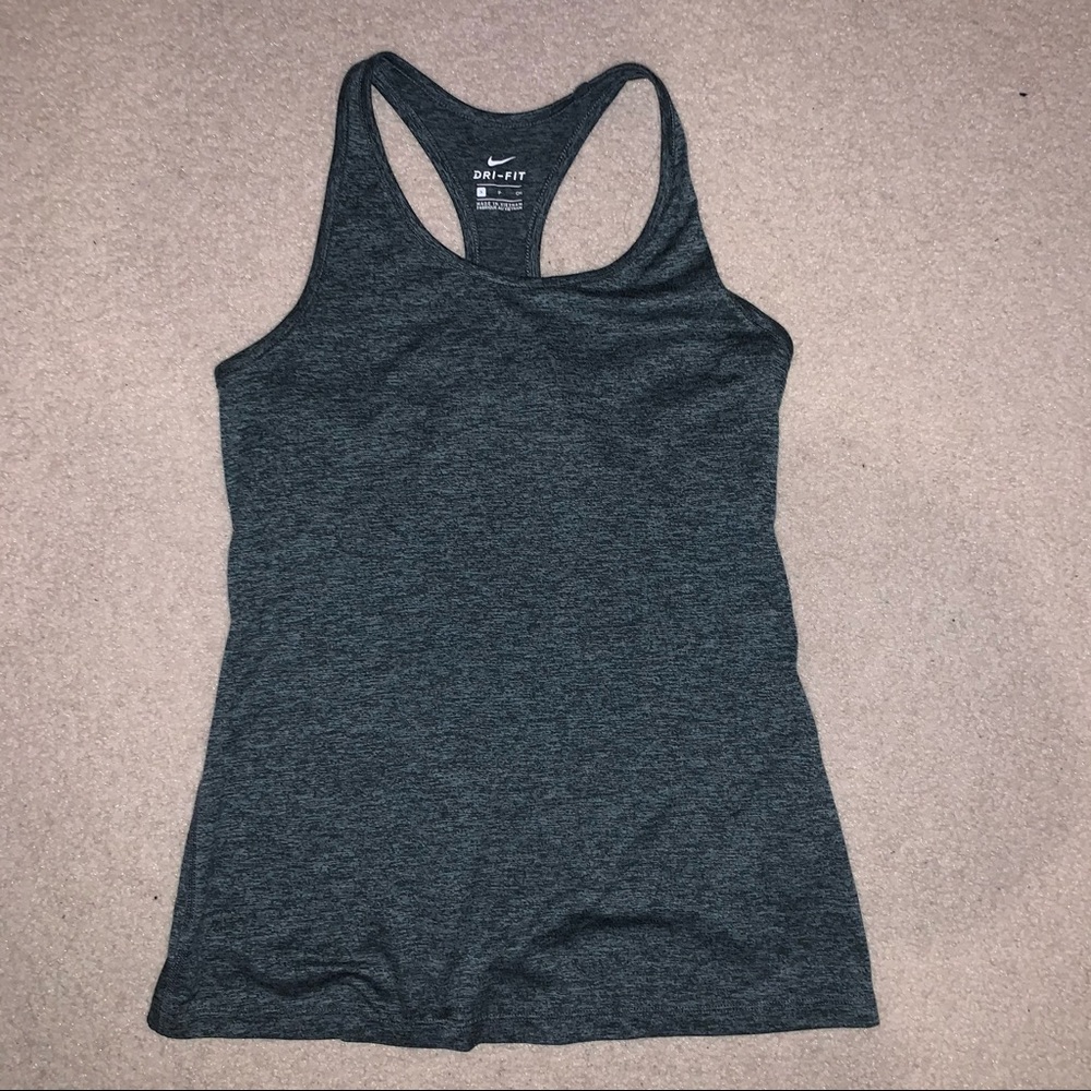 Nike dri fit athletic tank grey black